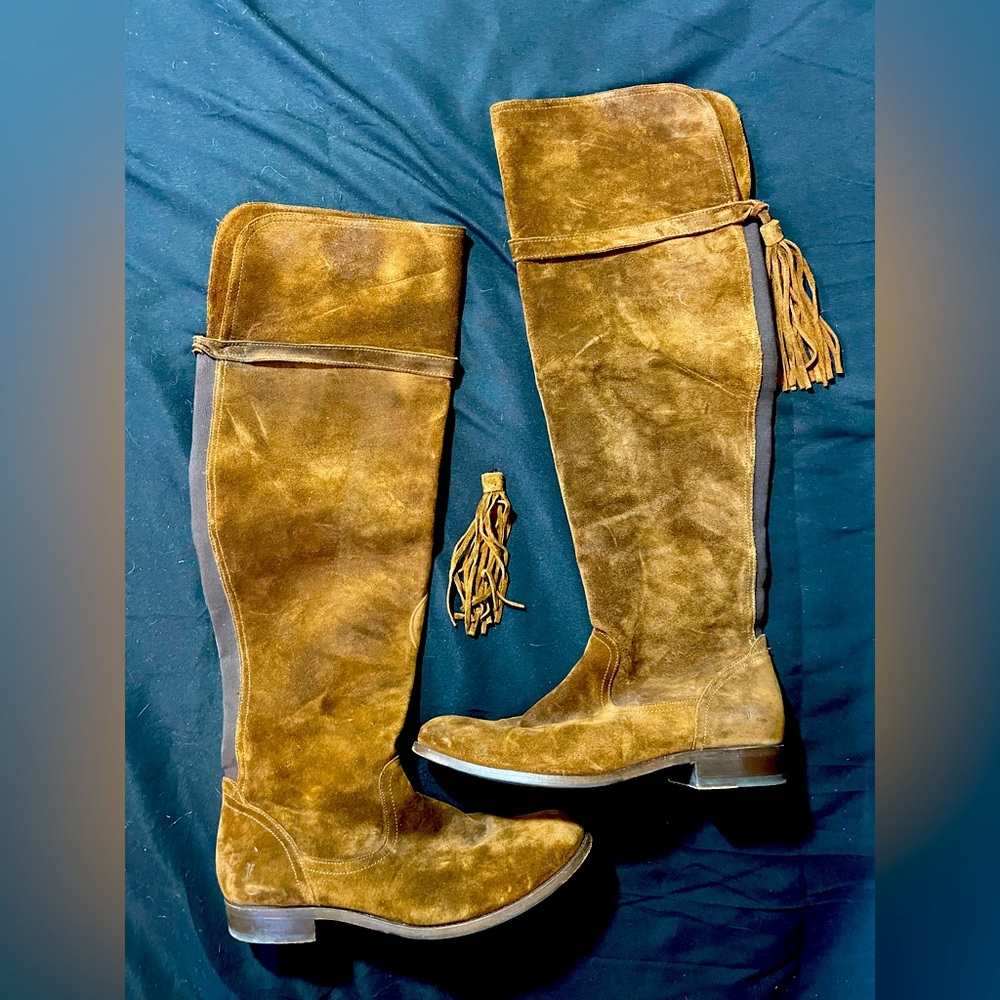 Frye Riding Boots Chocolate Suede